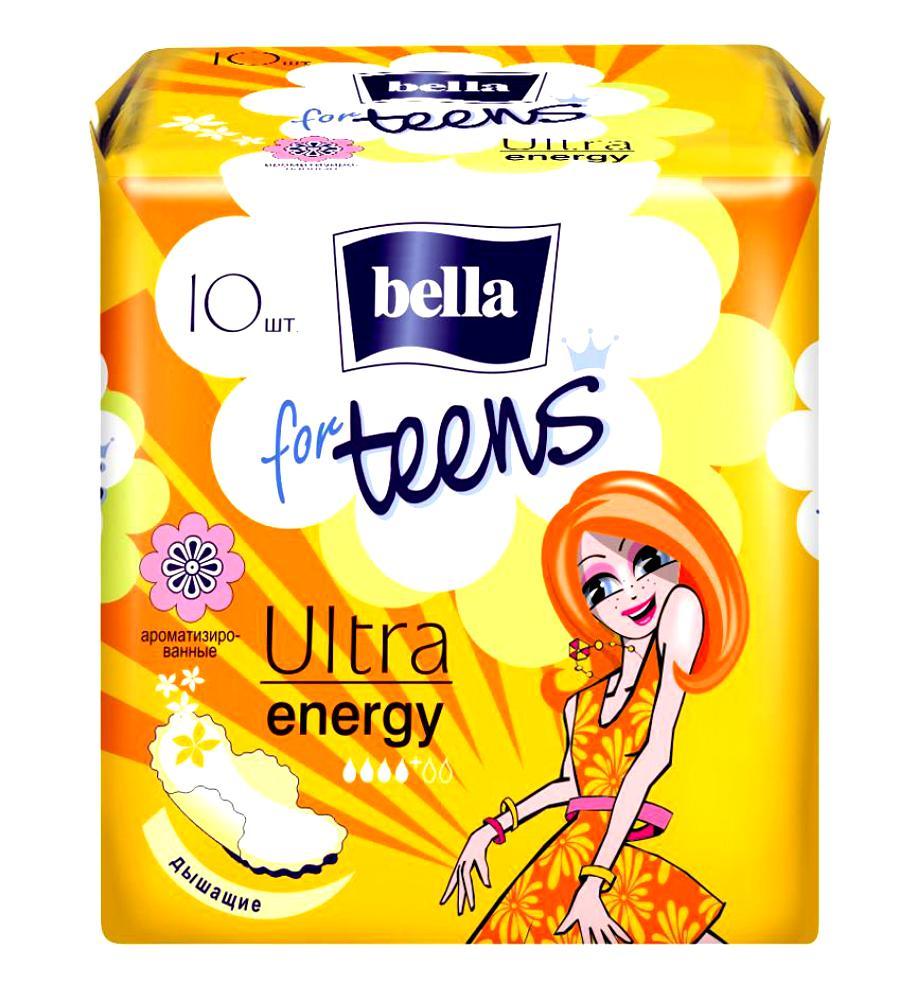 Гигиенические ароматизированные прокладки Bella for teens Ultra Energy, 10 шт