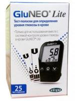 Тест-полоски для измерения уровня глюкозы в крови GluNEO Lite № 25