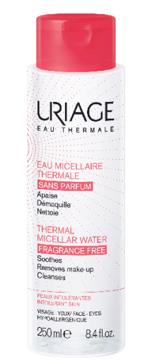 Мицеллярная вода очищающая без ароматизаторов Uriage Урьяж Eau Micellaire Thermale Peaux Intolérantes, 250 мл