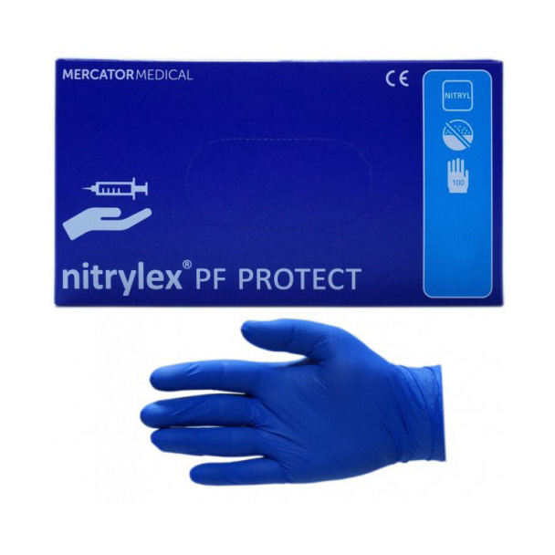 Перчатки нитриловые текстурирован Nitrylex PF, 200 шт