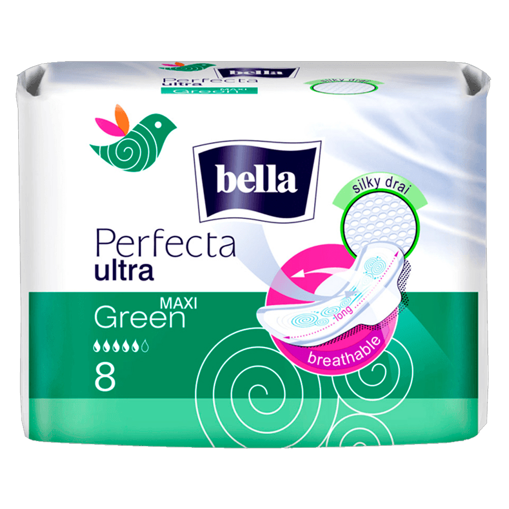 Гигиенические прокладки Bella Perfecta Ultra Maxi Green, 8 шт