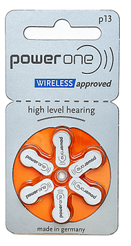 Батарейка для слуховых аппаратов PowerOne 13BI6
