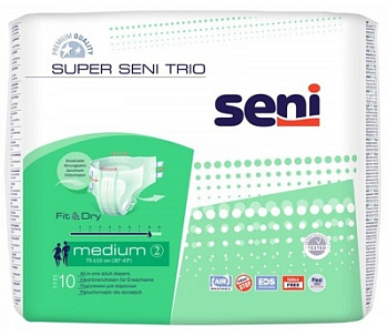 Подгузники для взрослых Super Seni Trio Medium, 10 шт